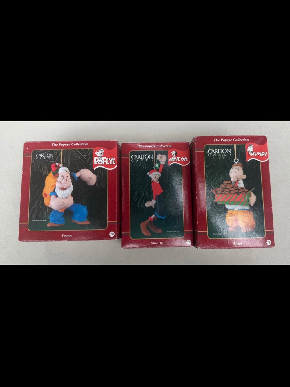 Popeye Collection Holiday Figurine Set - Red - Carlton